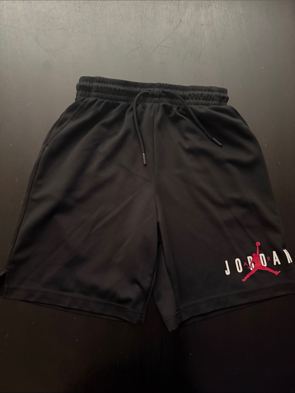 Jordan Black Athletic Shorts with Red Jumpman